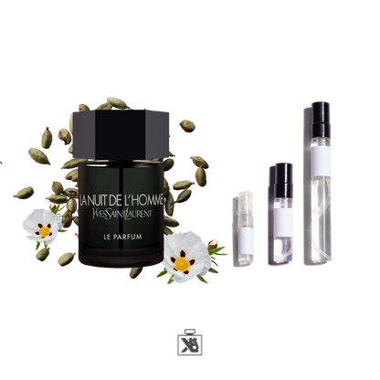 Décant authentique d'Yves Saint Laurent La Nuit de l'Homme Parfum - 2ml / 5ml / 10ml