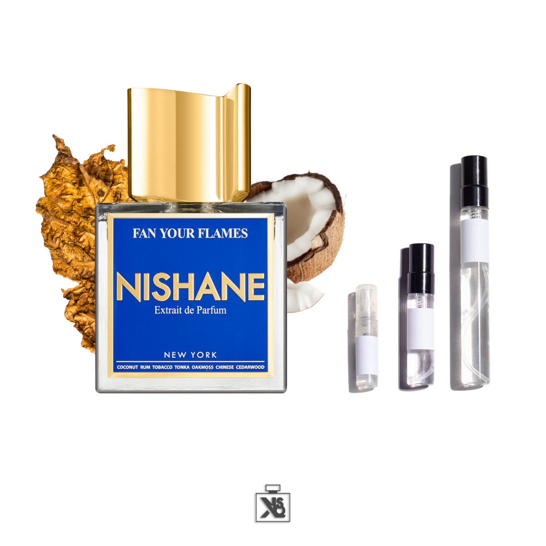 Décant authentique de NISHANE Fan you Flames extrait de parfum mixte - 2ml / 5ml / 10ml