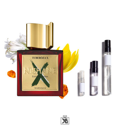 Décant authentique de NISHANE TUBERÓZA X extrait de parfum mixte - 2ml / 5ml / 10ml
